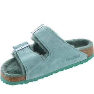Birkenstock  Women’s Arizona Shearling Lined - Color: Beryl